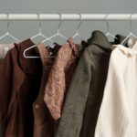 clothes on a rack