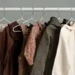 clothes on a rack
