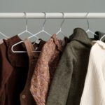 clothes on a rack