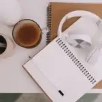 coffee and headphones