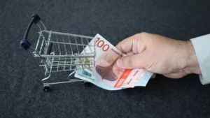 verkoop boodschappenkarretje supermarkt