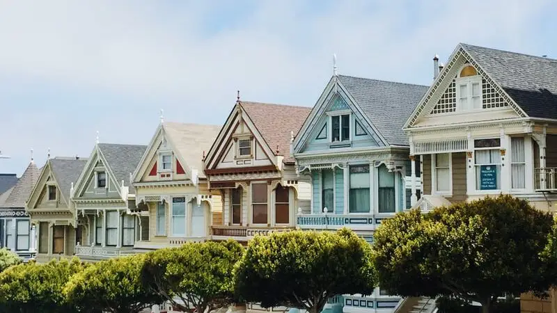 colourful houses next to each other