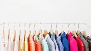 Different clothes on the rack