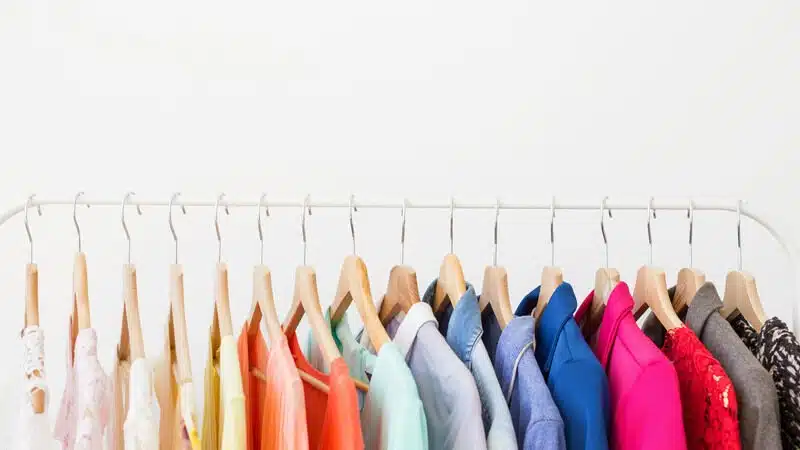 Different clothes on the rack