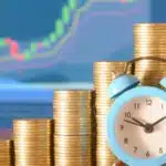 Time for savings money concept, banking and business idea